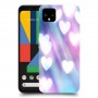 לבבות מעורפלים בכחול כיסוי מגן קשיח מעוצב ל Google Pixel 4 יחידה אחת סקרין מובייל