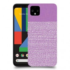 נקודות לבנות בסגול כיסוי מגן קשיח מעוצב ל Google Pixel 4 יחידה אחת סקרין מובייל