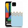לבן כחול כיסוי מגן קשיח מעוצב ל Google Pixel 4 יחידה אחת סקרין מובייל