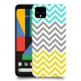 שורות צהובות-ירוקות כיסוי מגן קשיח מעוצב ל Google Pixel 4 יחידה אחת סקרין מובייל