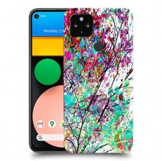 באביב בסגול כיסוי מגן קשיח מעוצב ל Google Pixel 4a יחידה אחת סקרין מובייל