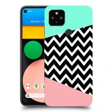 פסים במנטה ורוד כיסוי מגן קשיח מעוצב ל Google Pixel 4a יחידה אחת סקרין מובייל
