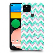 גיאומטריה טורקיז כיסוי מגן קשיח מעוצב ל Google Pixel 4a יחידה אחת סקרין מובייל