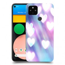 לבבות מעורפלים בכחול כיסוי מגן קשיח מעוצב ל Google Pixel 4a יחידה אחת סקרין מובייל