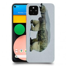 דוב לבן כיסוי מגן קשיח מעוצב ל Google Pixel 4a יחידה אחת סקרין מובייל