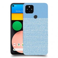נקודות לבנות בכחול כיסוי מגן קשיח מעוצב ל Google Pixel 4a יחידה אחת סקרין מובייל