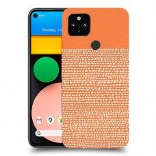 נקודות לבנות בכתום כיסוי מגן קשיח מעוצב ל Google Pixel 4a יחידה אחת סקרין מובייל