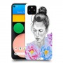 אישה בפרחים כיסוי מגן קשיח מעוצב ל Google Pixel 4a יחידה אחת סקרין מובייל
