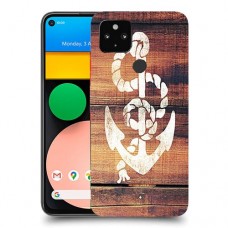 עוגן מעץ כיסוי מגן קשיח מעוצב ל Google Pixel 4a יחידה אחת סקרין מובייל