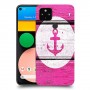 עוגן ורוד מעץ כיסוי מגן קשיח מעוצב ל Google Pixel 4a יחידה אחת סקרין מובייל