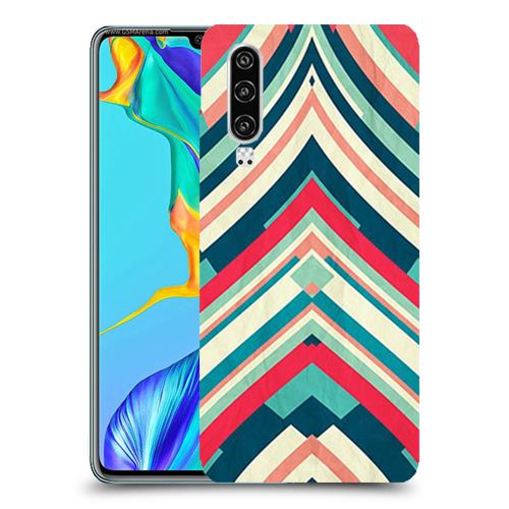 פסים בצבע כיסוי מגן קשיח מעוצב ל Huawei P30 יחידה אחת סקרין מובייל