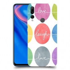 אהבה צחוק חיים כיסוי מגן קשיח מעוצב ל Huawei Y9 Prime (2019) יחידה אחת סקרין מובייל
