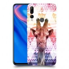 ג'ירפה נחמד כיסוי מגן קשיח מעוצב ל Huawei Y9 Prime (2019) יחידה אחת סקרין מובייל