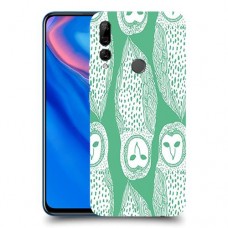 ינשופים על ירוק כיסוי מגן קשיח מעוצב ל Huawei Y9 Prime (2019) יחידה אחת סקרין מובייל