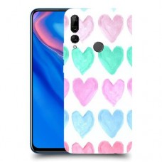 לבבות פסטל כיסוי מגן קשיח מעוצב ל Huawei Y9 Prime (2019) יחידה אחת סקרין מובייל