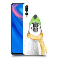 פינגווין בקור כיסוי מגן קשיח מעוצב ל Huawei Y9 Prime (2019) יחידה אחת סקרין מובייל