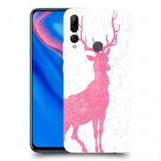 צבי ורוד כיסוי מגן קשיח מעוצב ל Huawei Y9 Prime (2019) יחידה אחת סקרין מובייל