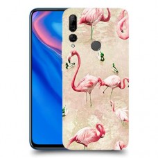 פלמינגו ורוד כיסוי מגן קשיח מעוצב ל Huawei Y9 Prime (2019) יחידה אחת סקרין מובייל