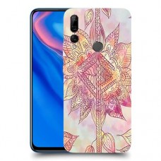 חמניות מוזרה סגולה כיסוי מגן קשיח מעוצב ל Huawei Y9 Prime (2019) יחידה אחת סקרין מובייל