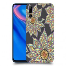 חמניות בשחור כיסוי מגן קשיח מעוצב ל Huawei Y9 Prime (2019) יחידה אחת סקרין מובייל