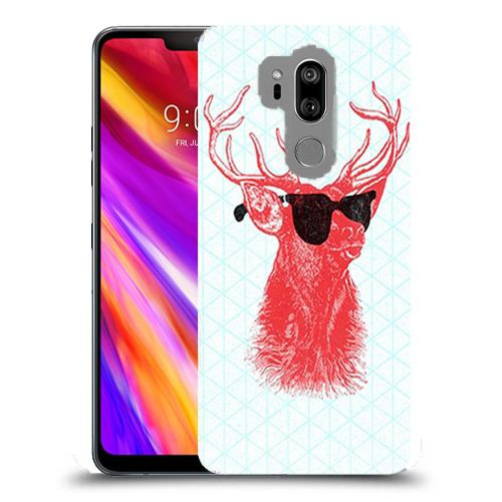 אדג אדום במשקפיים כיסוי מגן קשיח מעוצב ל LG G7 ThinQ יחידה אחת סקרין מובייל