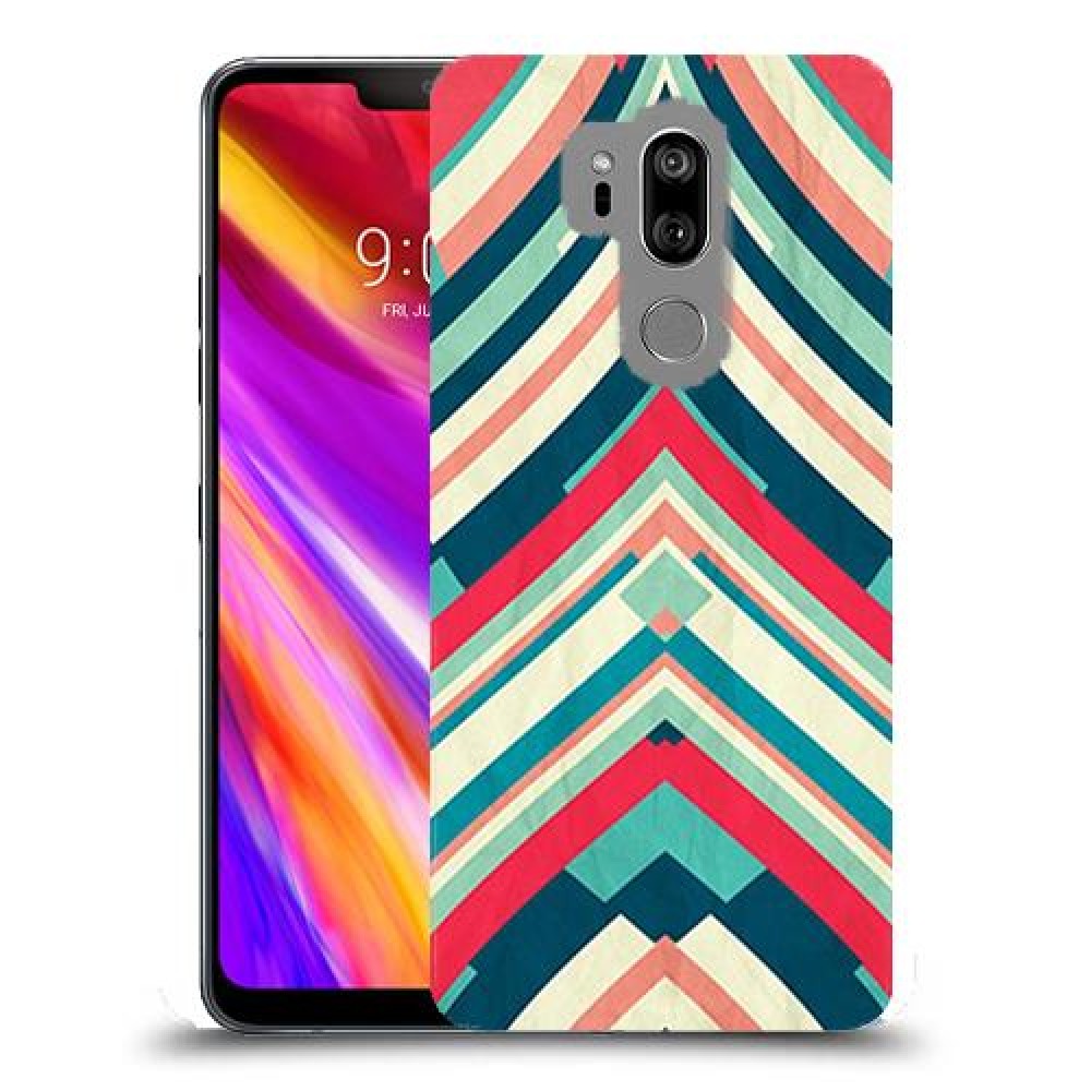 פסים בצבע כיסוי מגן קשיח מעוצב ל LG G7 ThinQ יחידה אחת סקרין מובייל