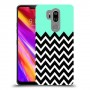 פסים במנטה כיסוי מגן קשיח מעוצב ל LG G7 ThinQ יחידה אחת סקרין מובייל