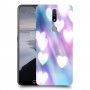 לבבות מעורפלים בכחול כיסוי מגן קשיח מעוצב ל Nokia 2.4 יחידה אחת סקרין מובייל