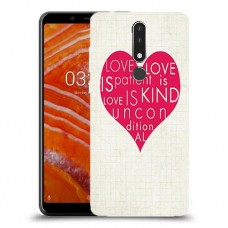 אהבה היא אדיבה כיסוי מגן קשיח מעוצב ל Nokia 3.1 Plus יחידה אחת סקרין מובייל
