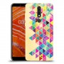 ניאון רומבי כיסוי מגן קשיח מעוצב ל Nokia 3.1 Plus יחידה אחת סקרין מובייל