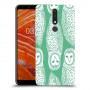 ינשופים על ירוק כיסוי מגן קשיח מעוצב ל Nokia 3.1 Plus יחידה אחת סקרין מובייל