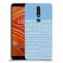 נקודות לבנות בכחול כיסוי מגן קשיח מעוצב ל Nokia 3.1 Plus יחידה אחת סקרין מובייל