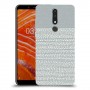 נקודות לבנות אפור כיסוי מגן קשיח מעוצב ל Nokia 3.1 Plus יחידה אחת סקרין מובייל