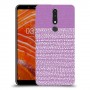 נקודות לבנות בסגול כיסוי מגן קשיח מעוצב ל Nokia 3.1 Plus יחידה אחת סקרין מובייל