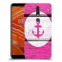 עוגן ורוד מעץ כיסוי מגן קשיח מעוצב ל Nokia 3.1 Plus יחידה אחת סקרין מובייל