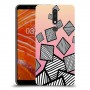 זאברה ריבועים כיסוי מגן קשיח מעוצב ל Nokia 3.1 Plus יחידה אחת סקרין מובייל