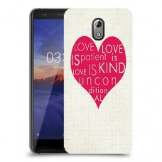 אהבה היא אדיבה כיסוי מגן קשיח מעוצב ל Nokia 3.1 יחידה אחת סקרין מובייל