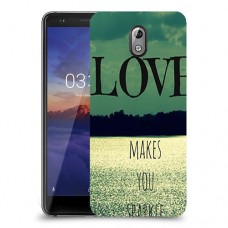 אהבה גורמת לך לנצנץ כיסוי מגן קשיח מעוצב ל Nokia 3.1 יחידה אחת סקרין מובייל