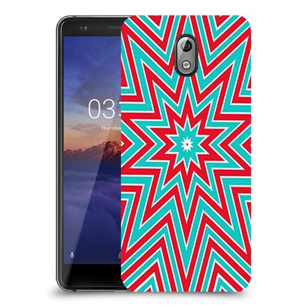 צבעי שלג כיסוי מגן קשיח מעוצב ל Nokia 3.1 יחידה אחת סקרין מובייל