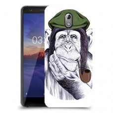חשיבה קוף כיסוי מגן קשיח מעוצב ל Nokia 3.1 יחידה אחת סקרין מובייל