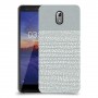 נקודות לבנות אפור כיסוי מגן קשיח מעוצב ל Nokia 3.1 יחידה אחת סקרין מובייל