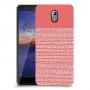 נקודות לבנות בורוד כיסוי מגן קשיח מעוצב ל Nokia 3.1 יחידה אחת סקרין מובייל