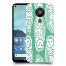 ינשופים על ירוק כיסוי מגן קשיח מעוצב ל Nokia 3.4 יחידה אחת סקרין מובייל