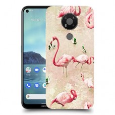 פלמינגו ורוד כיסוי מגן קשיח מעוצב ל Nokia 3.4 יחידה אחת סקרין מובייל