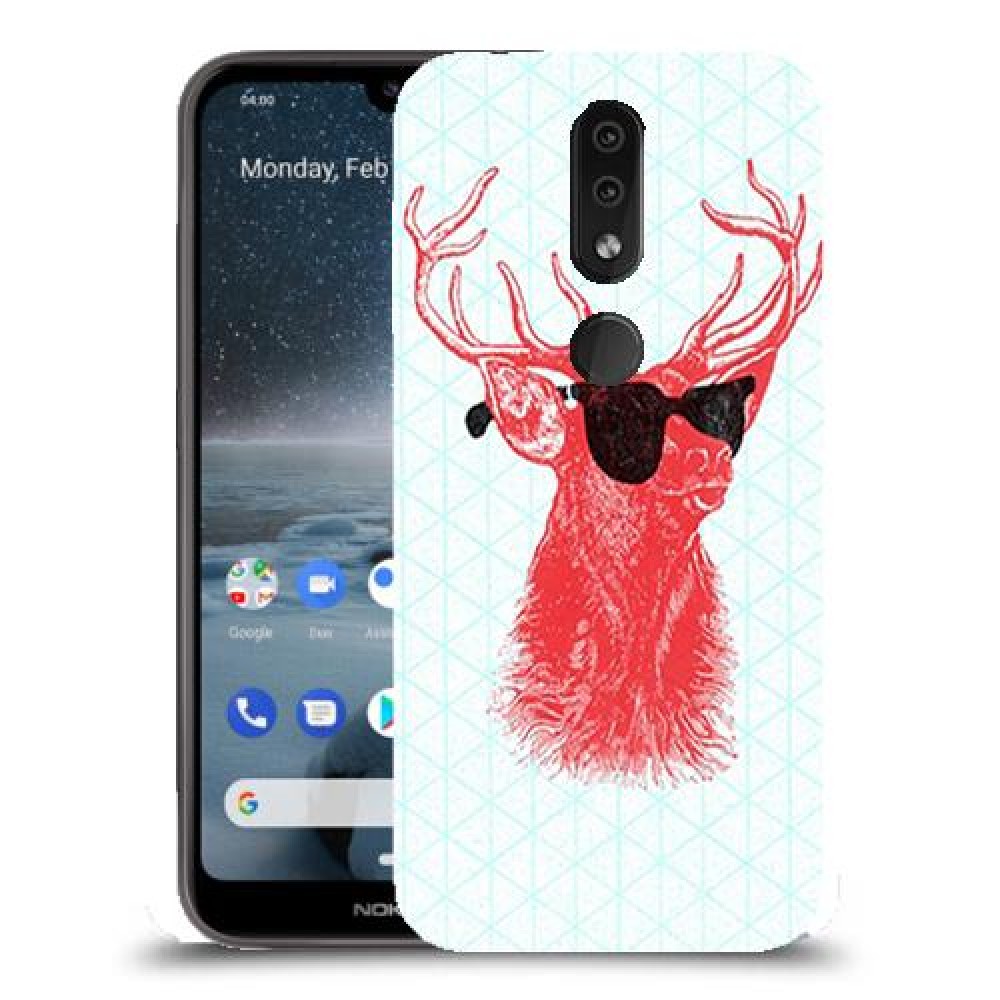 אדג אדום במשקפיים כיסוי מגן קשיח מעוצב ל Nokia 4.2 יחידה אחת סקרין מובייל