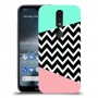 פסים במנטה ורוד כיסוי מגן קשיח מעוצב ל Nokia 4.2 יחידה אחת סקרין מובייל