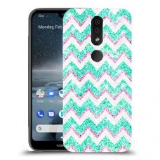 גיאומטריה טורקיז כיסוי מגן קשיח מעוצב ל Nokia 4.2 יחידה אחת סקרין מובייל