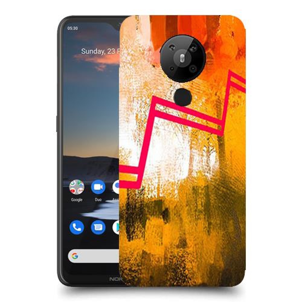 צבעי סתיו כיסוי מגן קשיח מעוצב ל Nokia 5.3 יחידה אחת סקרין מובייל
