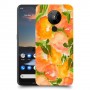 אפרסקים כתומים כיסוי מגן קשיח מעוצב ל Nokia 5.3 יחידה אחת סקרין מובייל