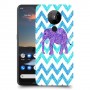 אלפנט סגול כיסוי מגן קשיח מעוצב ל Nokia 5.3 יחידה אחת סקרין מובייל
